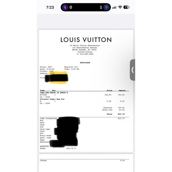 LOUIS VUITTON DAMIER DENIM 3D CAP (m) - Picture 11 of 12